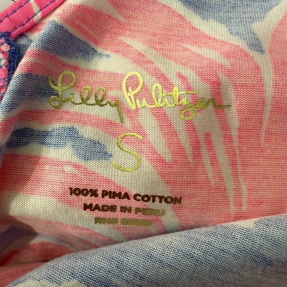 Lilly Pulitzer Pink and Blue Tropical Print Dress Size Small - Picture 2 of 8